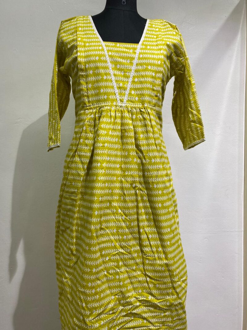 Muslin Cotton Flared Feeding Kurti