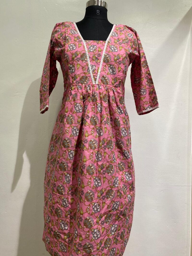 Muslin Cotton Flared Feeding Kurti