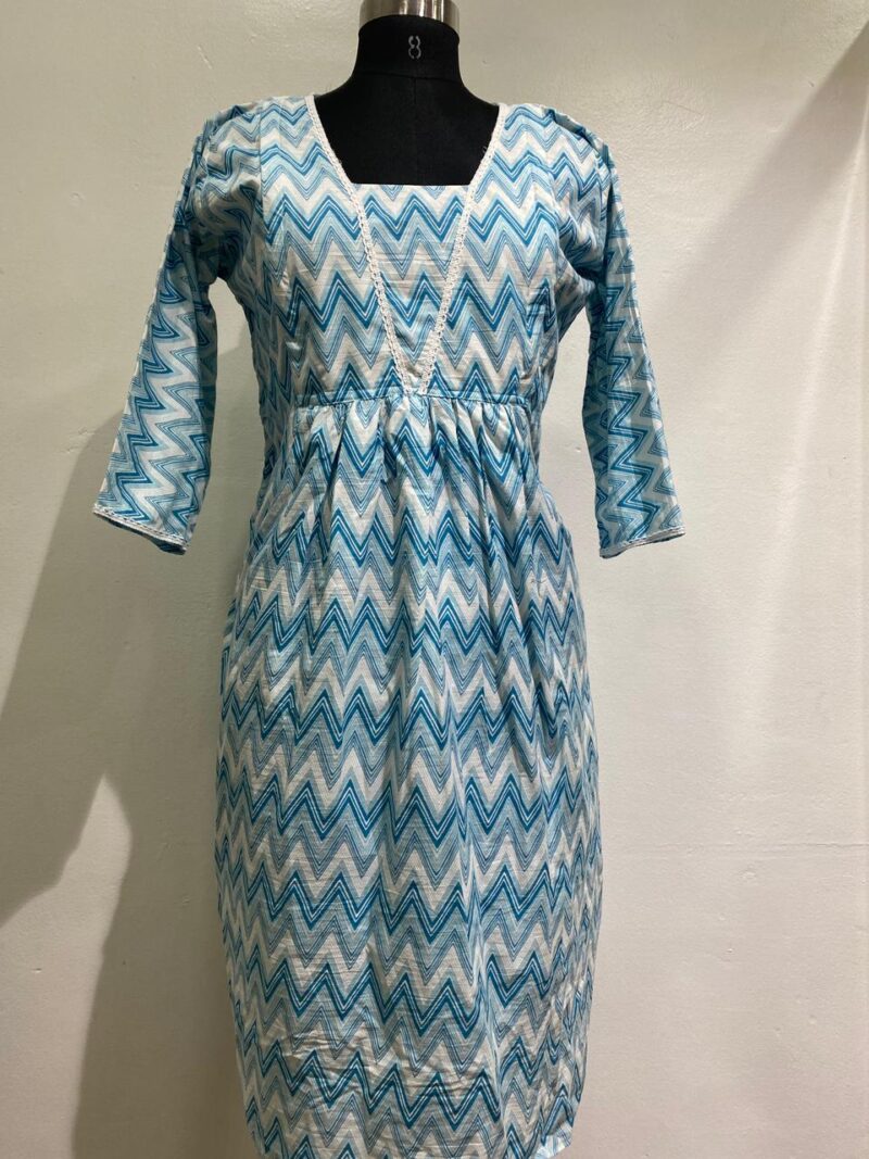 Muslin Cotton Flared Feeding Kurti