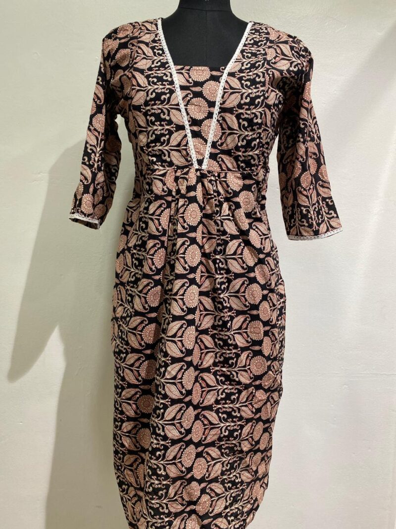 Muslin Cotton Flared Feeding Kurti