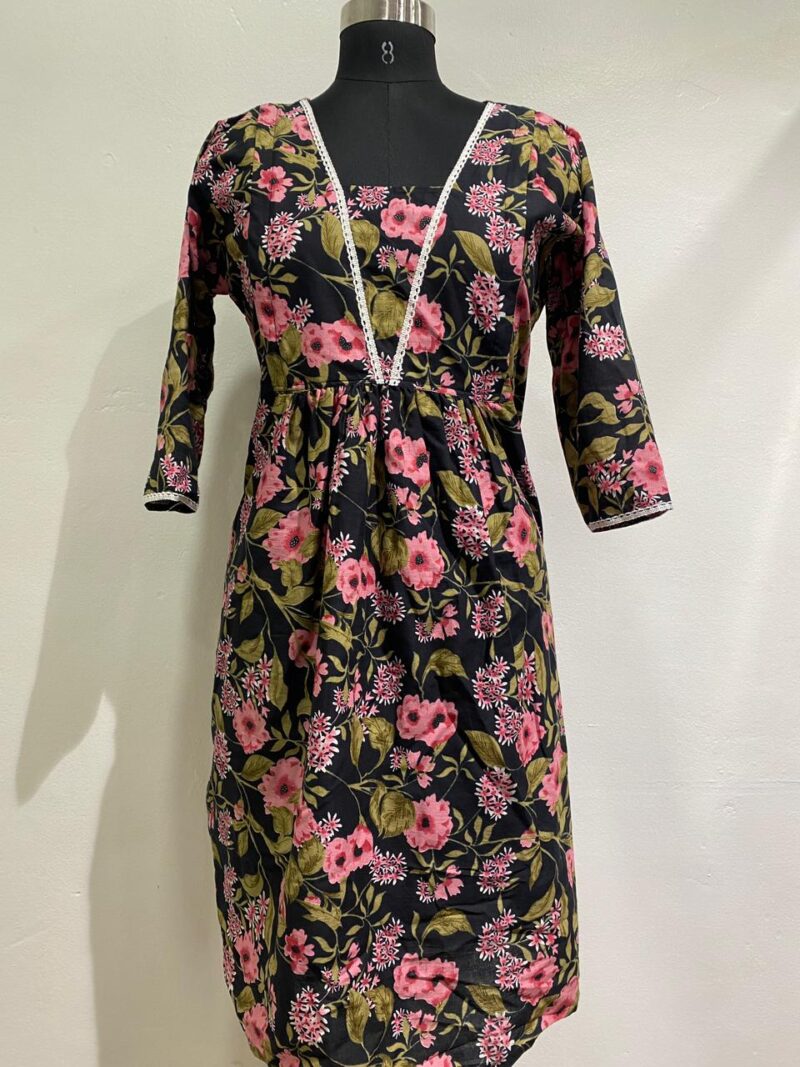 Muslin Cotton Flared Feeding Kurti