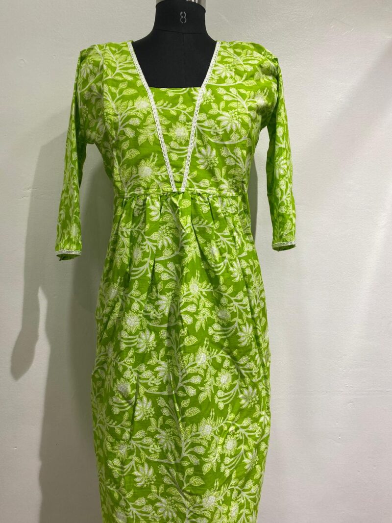 Muslin Cotton Flared Feeding Kurti