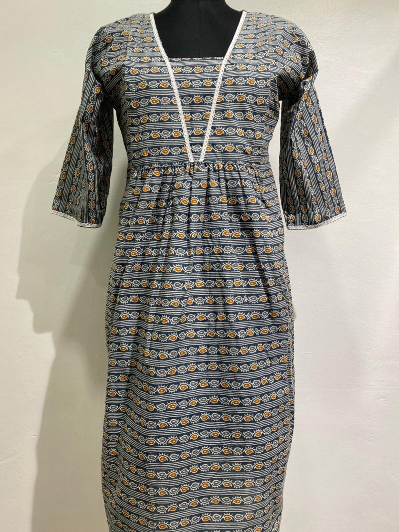 Muslin Cotton Flared Feeding Kurti