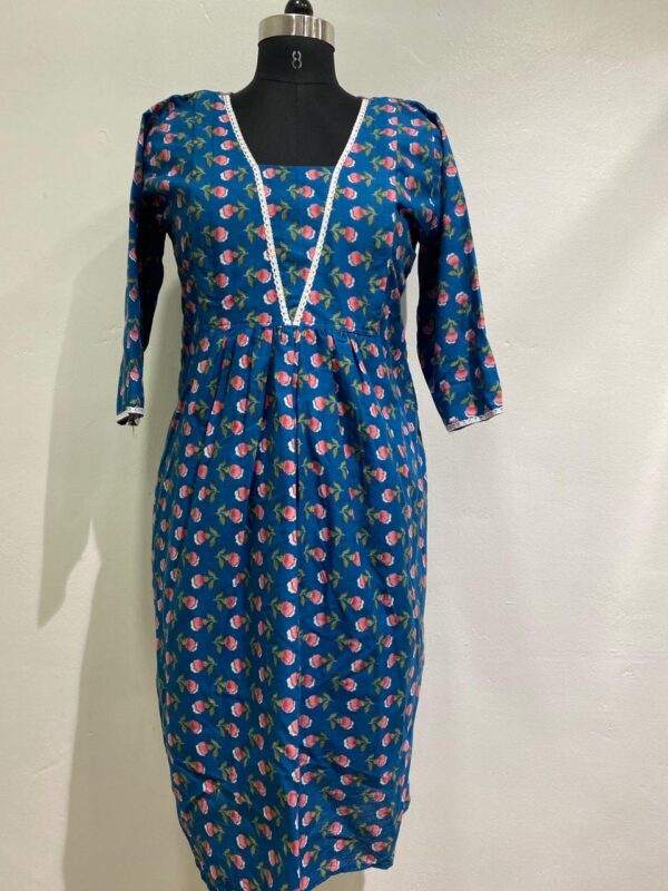 Muslin Cotton Flared Feeding Kurti