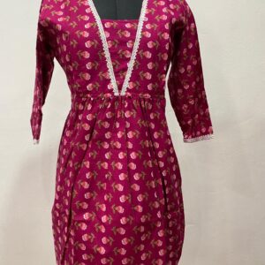 Muslin Cotton Flared Feeding Kurti