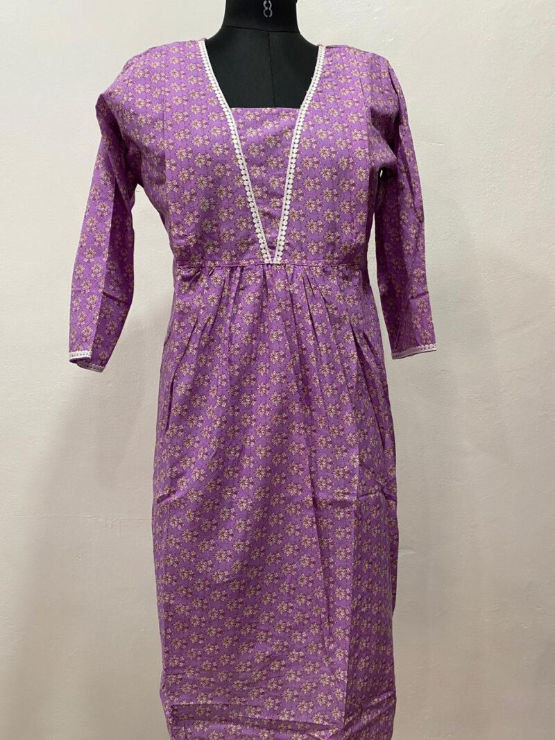 Muslin Cotton Flared Feeding Kurti