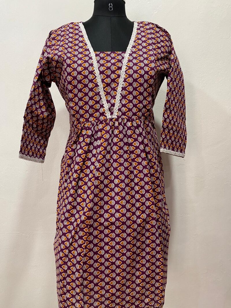 Muslin Cotton Flared Feeding Kurti