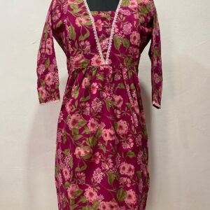 Muslin Cotton Flared Feeding Kurti