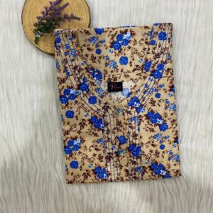 Pure Cotton Neck Thread Work Nighty