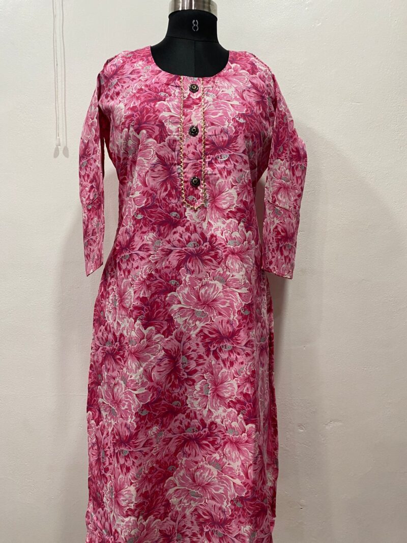 Muslin Cotton Straight Kurti