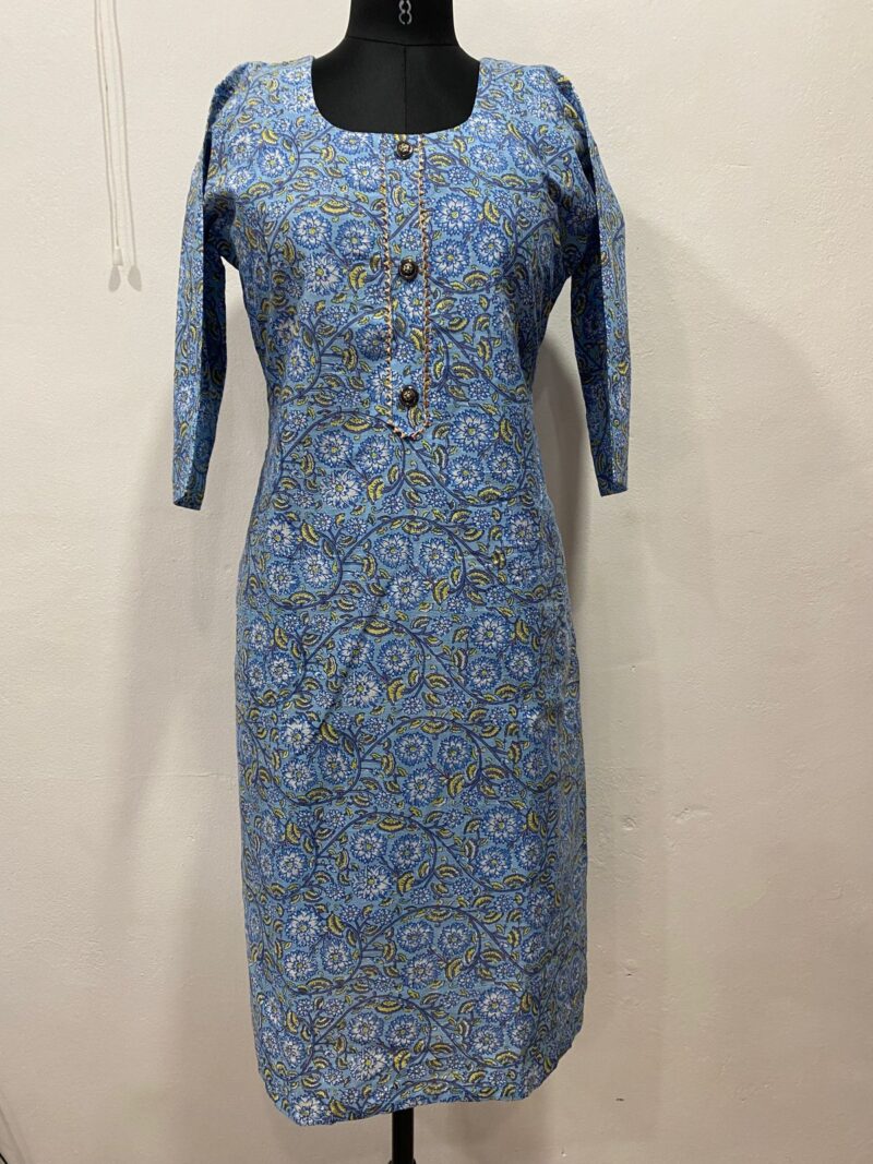 Muslin Cotton Straight Kurti