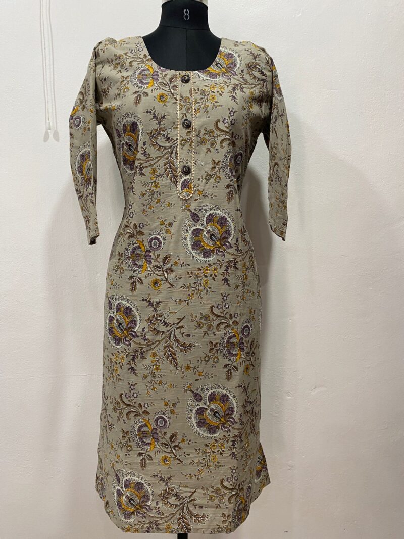 Muslin Cotton Straight Kurti