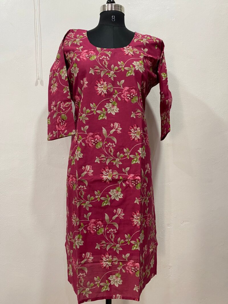 Muslin Cotton Straight Kurti