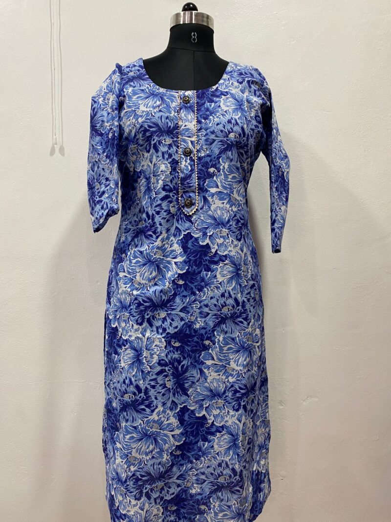 Muslin Cotton Straight Kurti