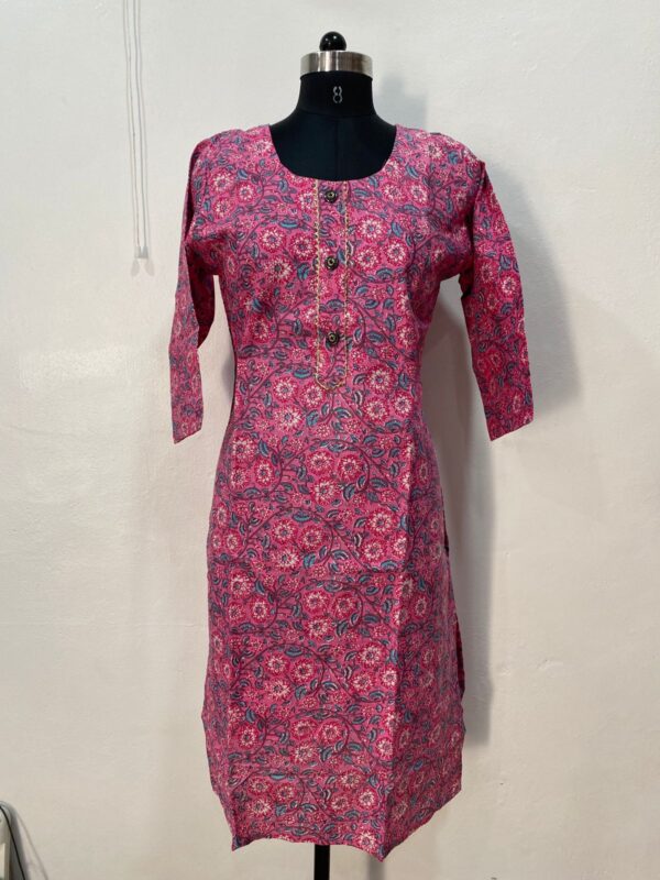 Muslin Cotton Straight Kurti