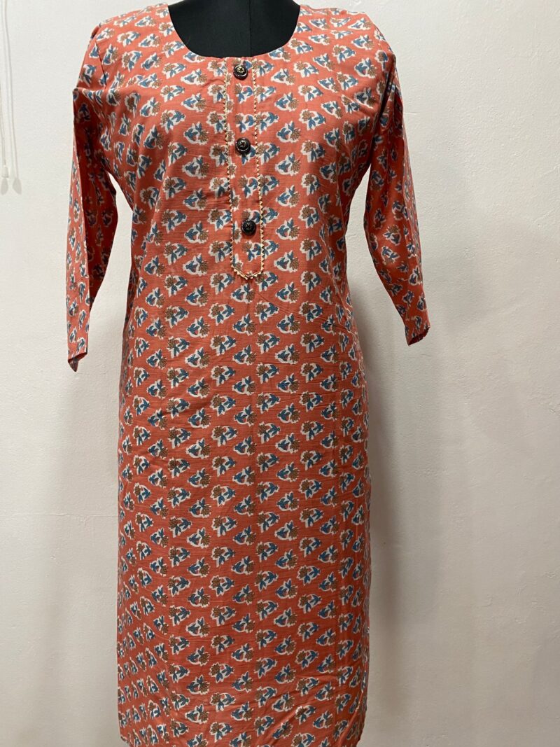 Muslin Cotton Straight Kurti