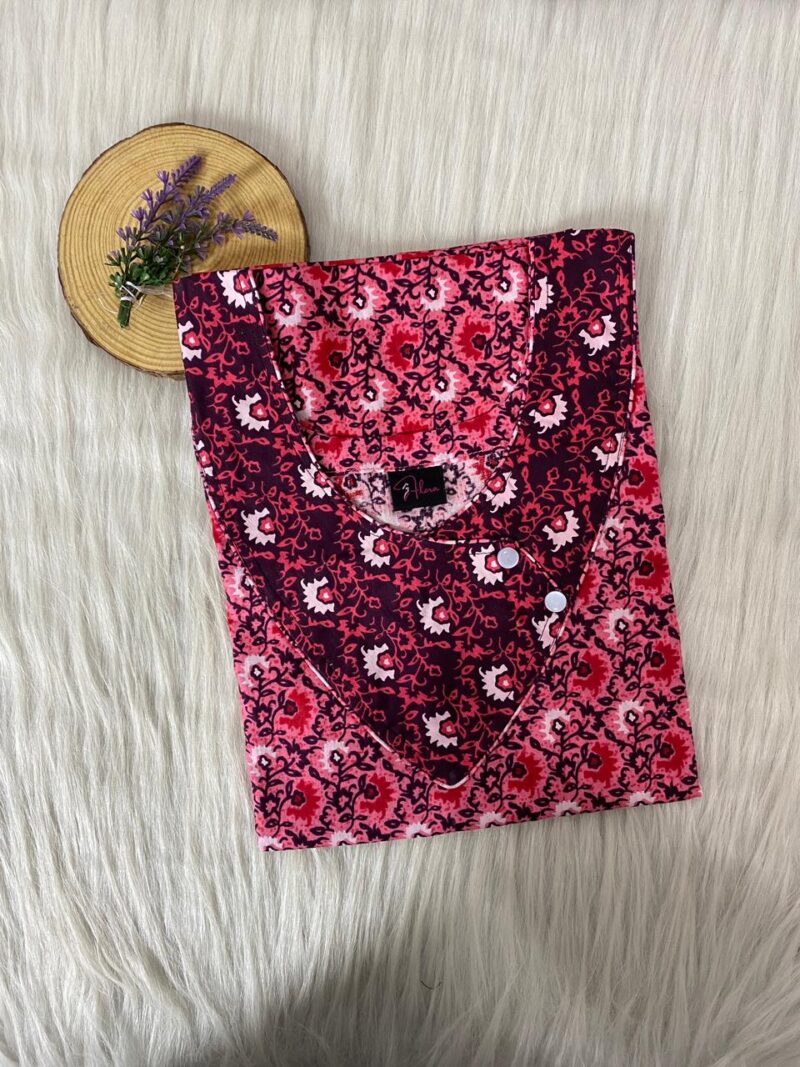 V-Neck Side Button Nighty