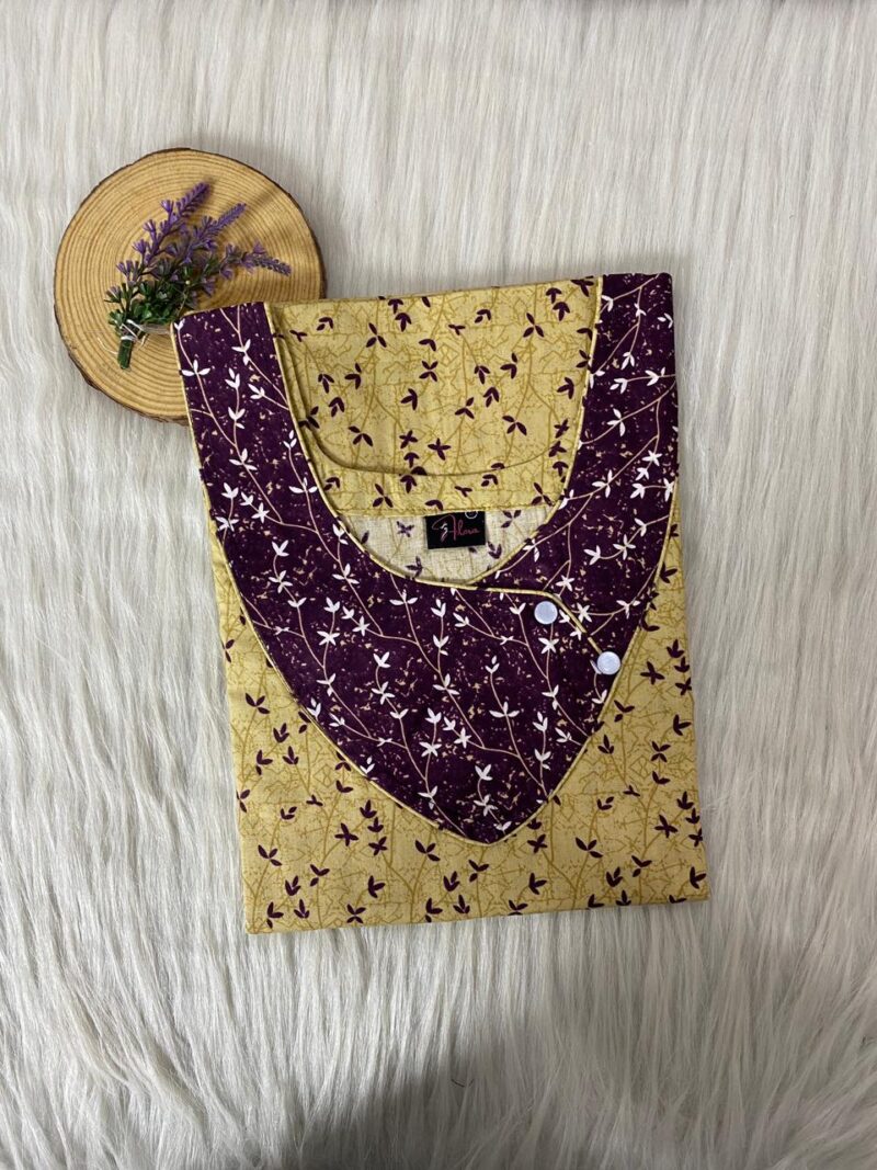 V-Neck Side Button Nighty