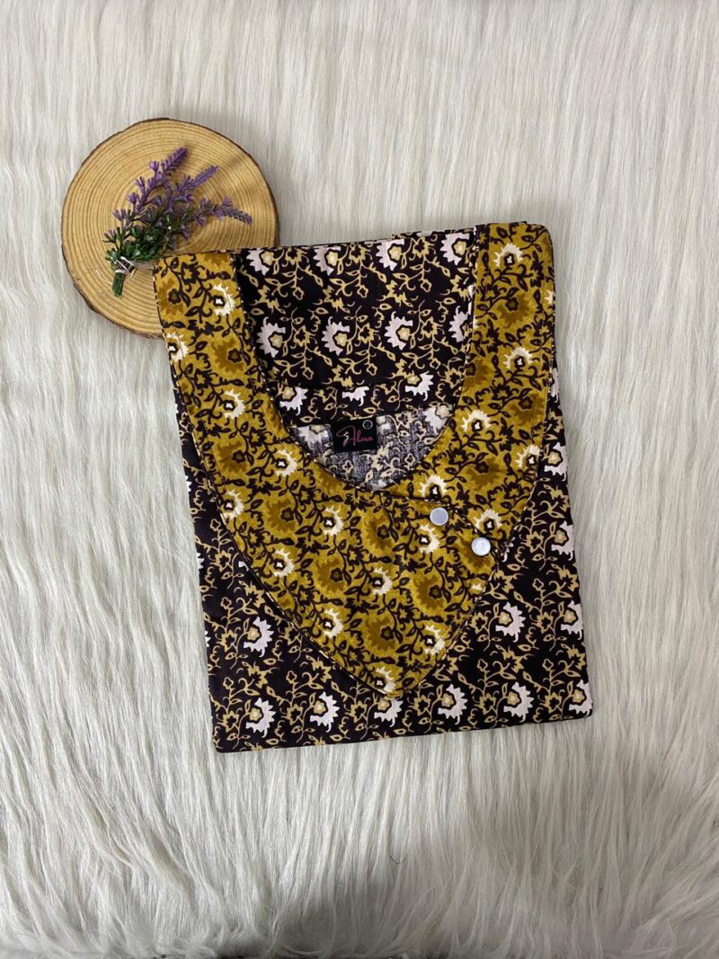 V-Neck Side Button Nighty