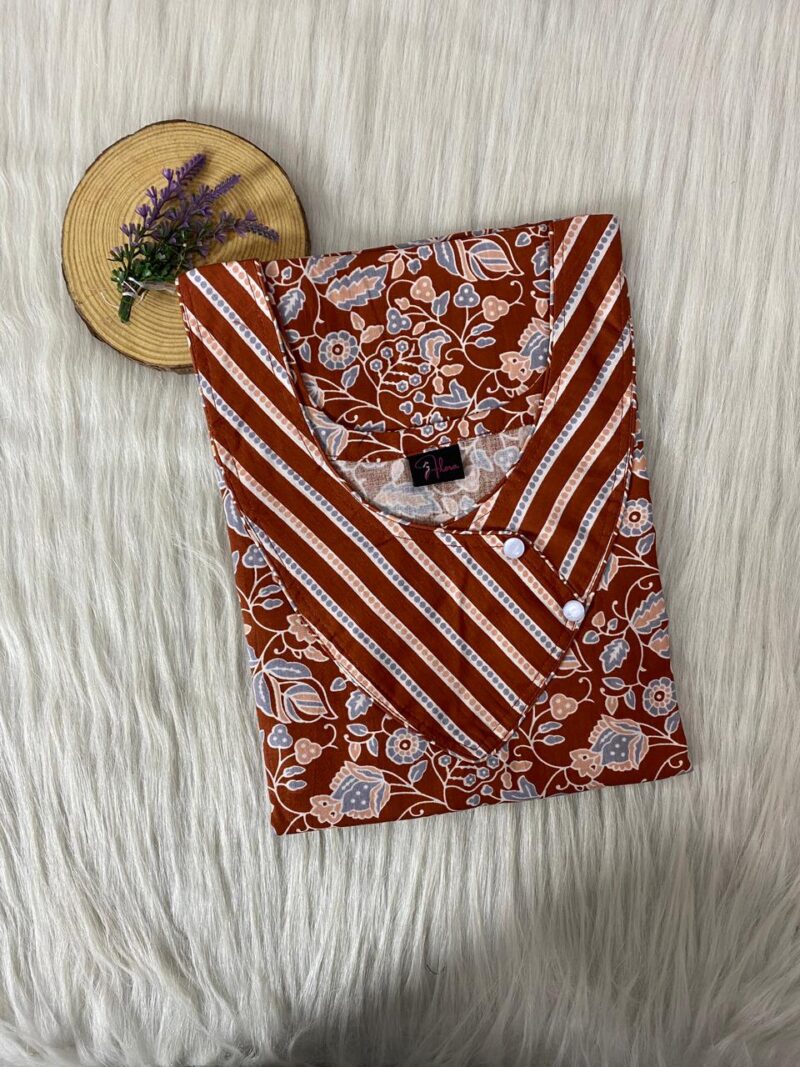 V-Neck Side Button Nighty