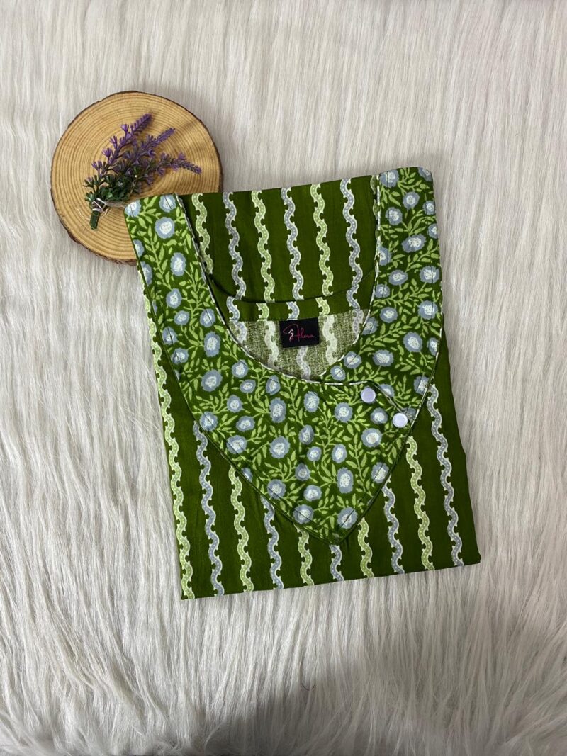 V-Neck Side Button Nighty