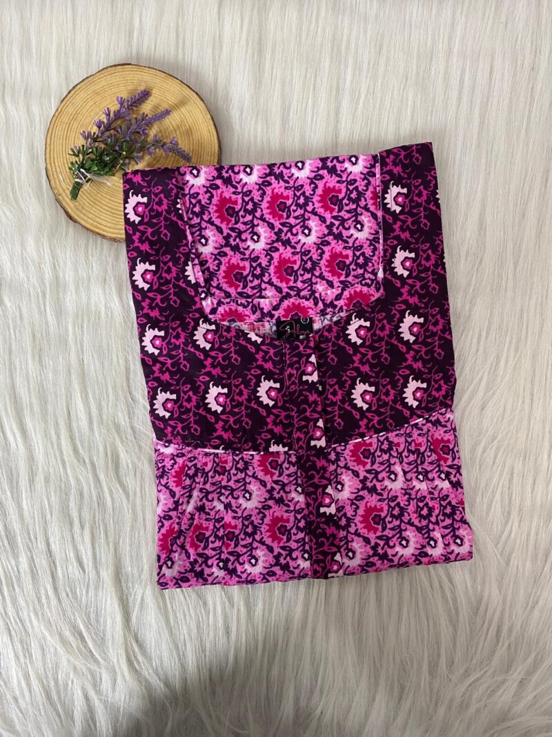 Mix N Match Square Neck Pleated Nighty