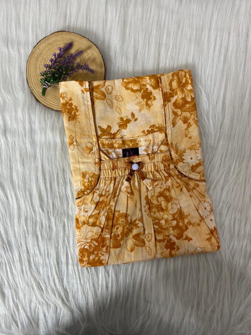 Front Elastic Pleated Nighty