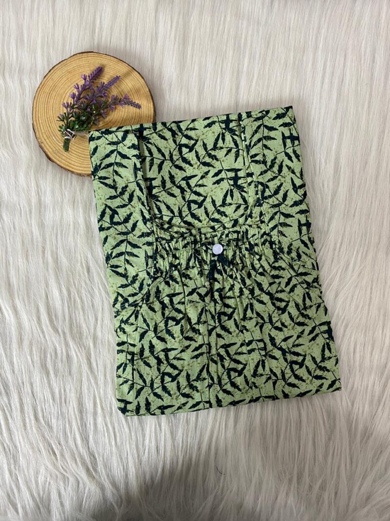 Front Elastic Pleated Nighty