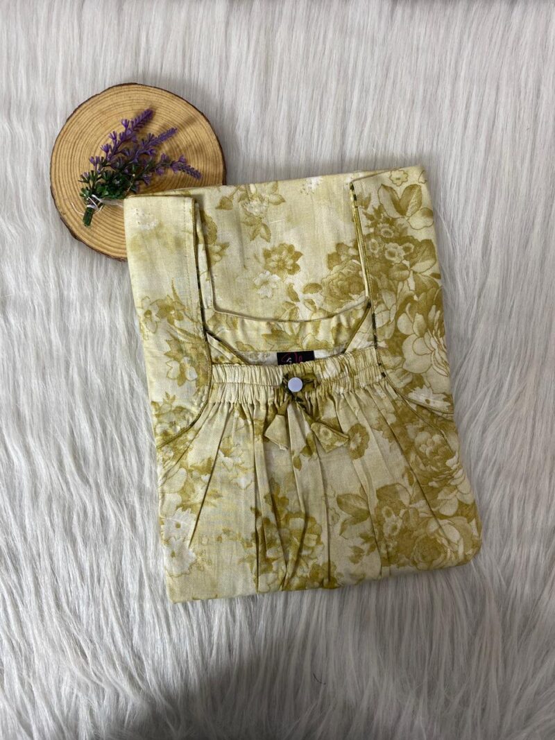 Front Elastic Pleated Nighty