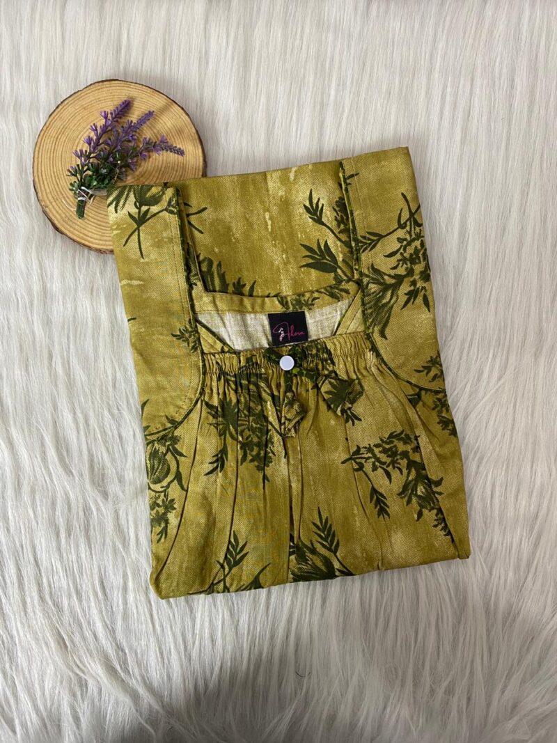 Front Elastic Pleated Nighty