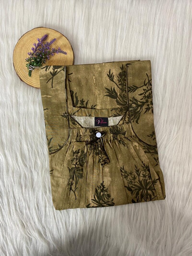 Front Elastic Pleated Nighty