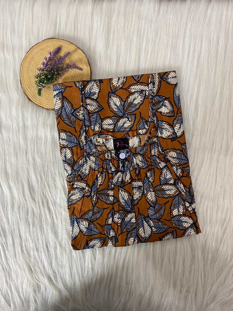 Front Elastic Pleated Nighty