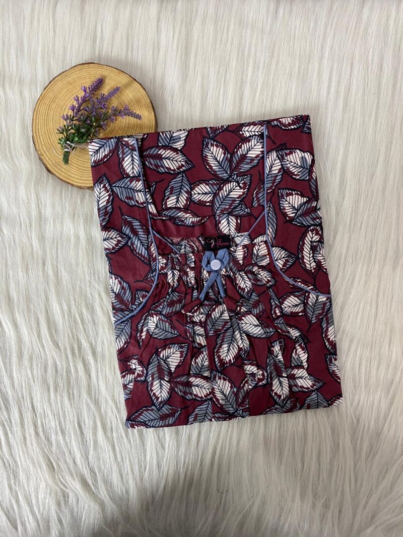 Front Elastic Pleated Nighty