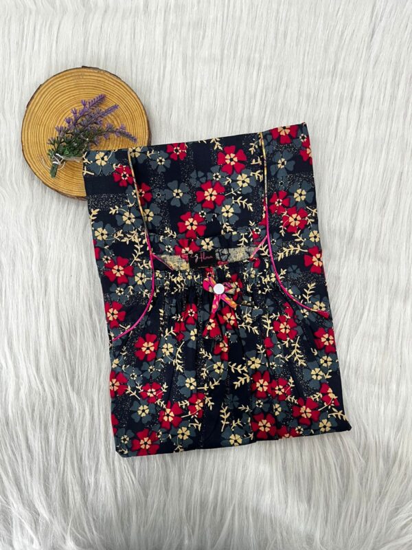 Front Elastic Pleated Nighty