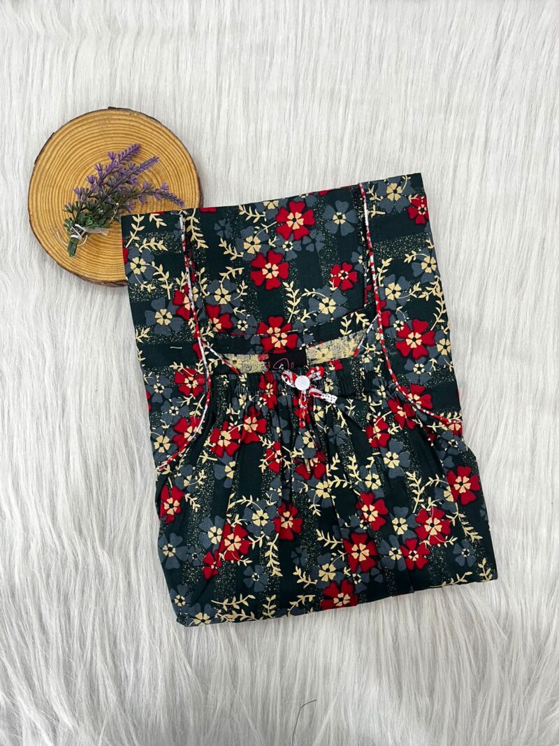 Front Elastic Pleated Nighty