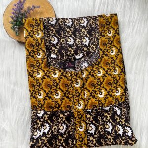 Cotton Feeding Nighty With Two Side Vertical Zip and Single Centre Zip