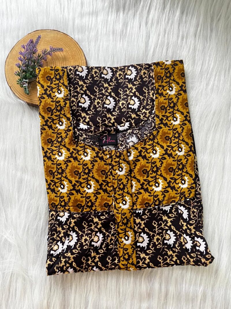 Cotton Feeding Nighty With Two Side Vertical Zip and Single Centre Zip