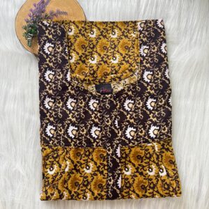 Cotton Feeding Nighty With Two Side Vertical Zip and Single Centre Zip