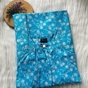 Front Elastic Pleated Nighty