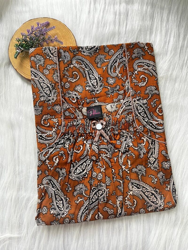 Front Elastic Pleated Nighty