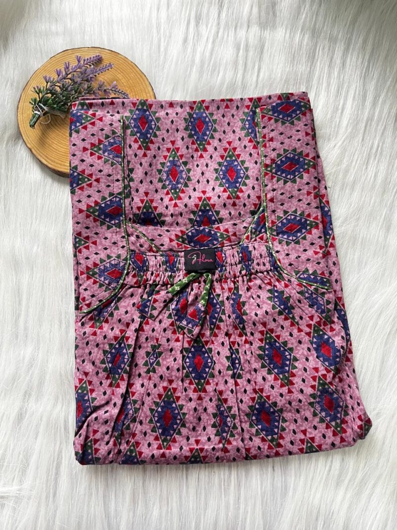 Front Elastic Pleated Nighty