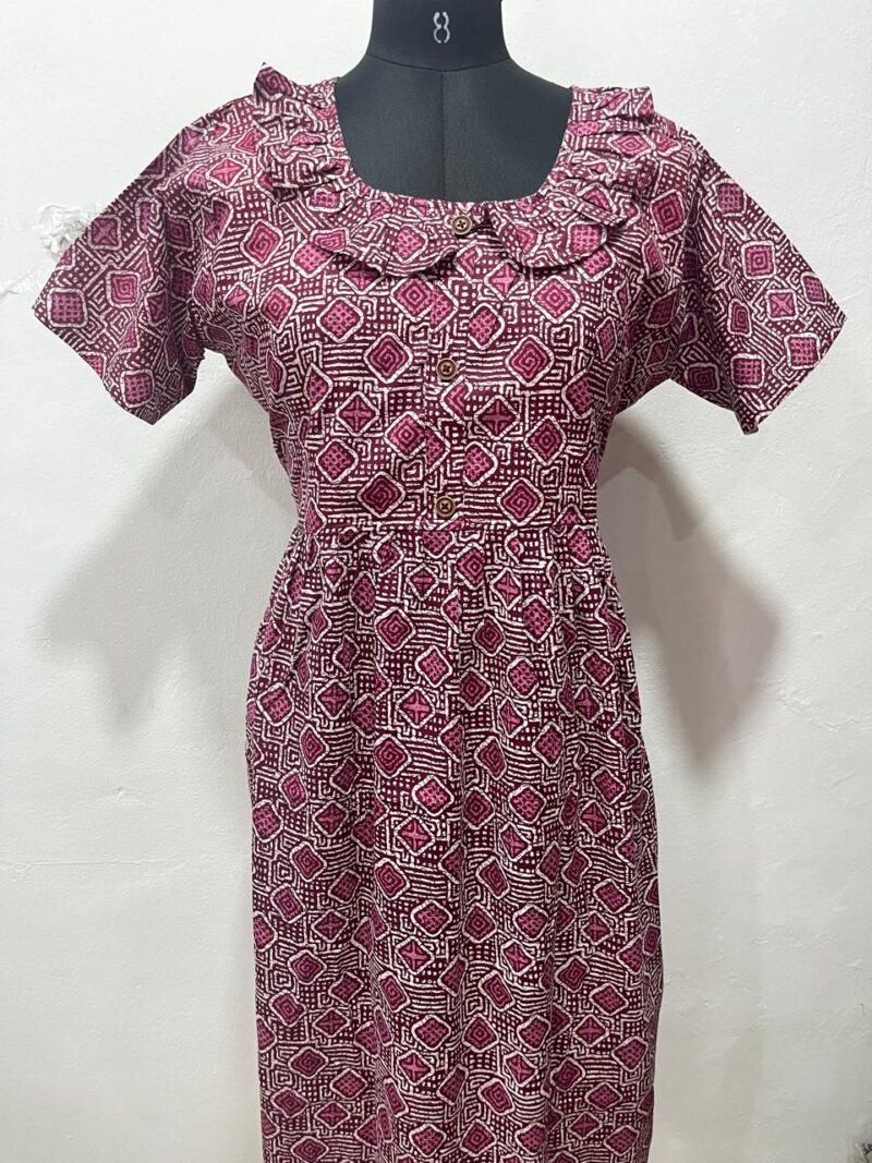 NON-FEEDING FROCK NIGHTY WITH SIDE POCKET