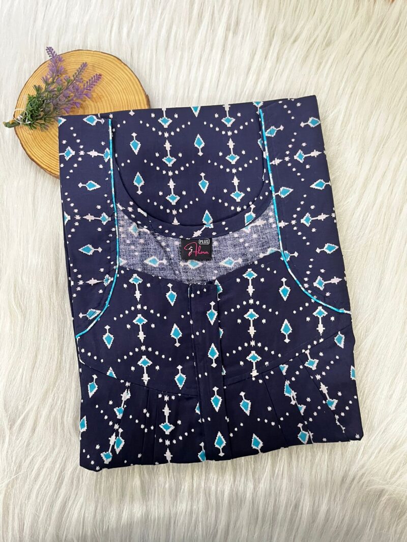 PLUS SIZE FRONT PLEATED ZIP NIGHTY