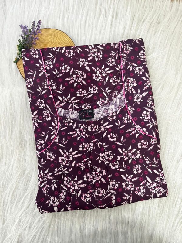 PLUS SIZE FRONT PLEATED ZIP NIGHTY