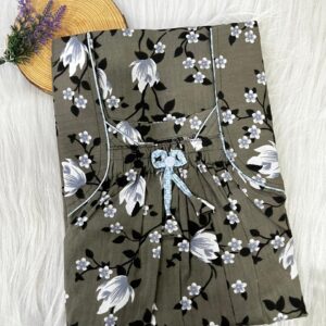 Front Elastic Pleated Nighty