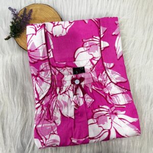 Front Elastic Pleated Nighty