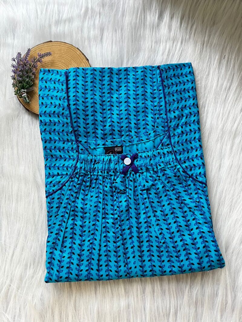 Plus Size Front Elastic Pleated Nighty