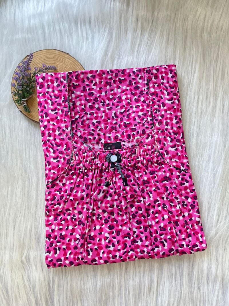 Front Elastic Pleated Nighty