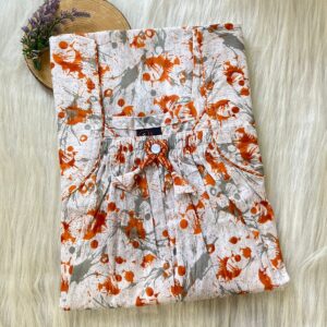 Front Elastic Pleated Nighty