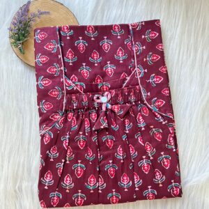 Front Elastic Pleated Nighty